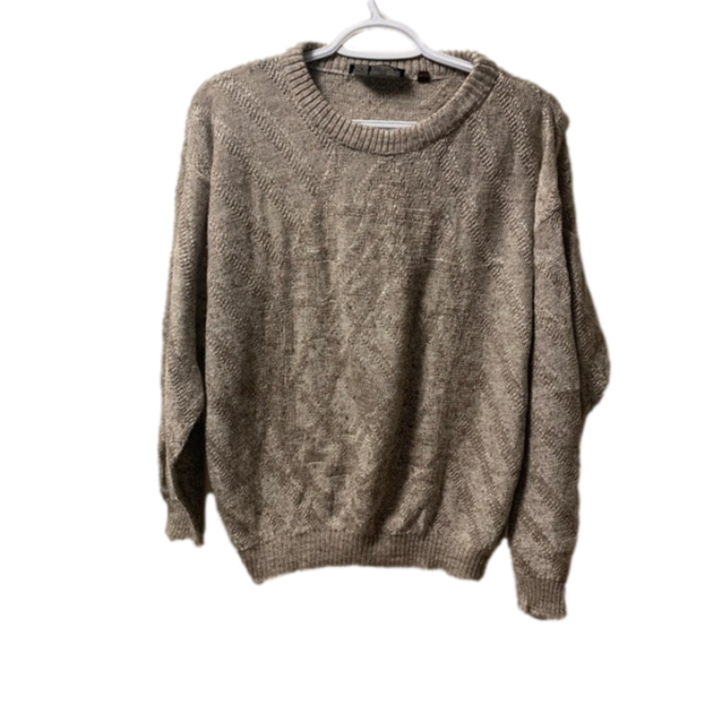 Vintage Crewneck Grandma Style brown sweater size small